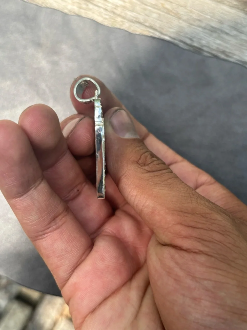 925 Sterling Silver Poker Pendant